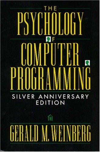 Cover of The Psychology Of Computer Programming
